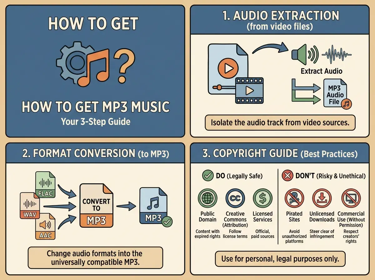 How to Get MP3 Music: Audio Extraction, Conversion, and Rights